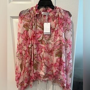 Zimmermann Matchmaker Billow Floral Blouse